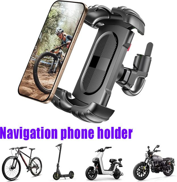 Drehbarer und rutschfester Handyhalter für Mountainbikes in Schwarz - Bild 1