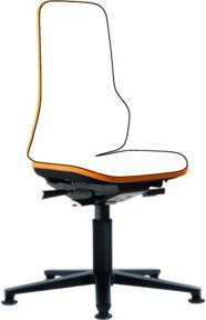 bimos Arbeitsstuhl Neon Basisstuhl mit Gleiter Flexband in Orange mit Sitztiefenverstellung und Gewichtsregulierung - Bild 1