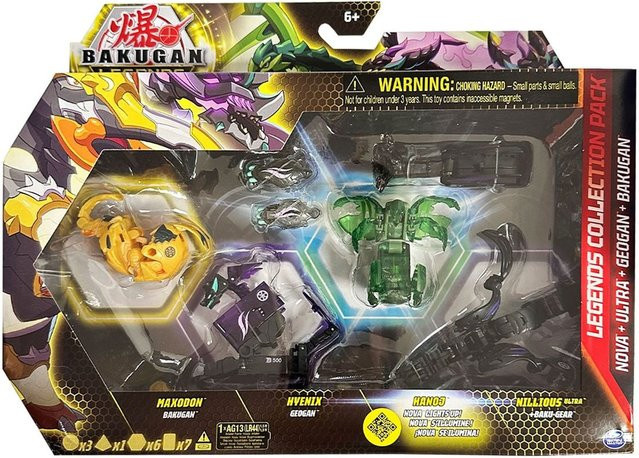 Spin Master Bakugan Legends Collection Pack, Maxodon, Hyenix, Hanoj & Nillious Ultra, ab 6 Jahren - Bild 1