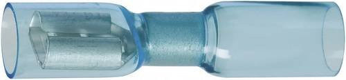 DSG Canusa Flachsteckhülse mit Schrumpfschlauch Blau, Steckbreite: 6,3 mm, Steckdicke: 0,8 mm, 180° Vollisoliert - Bild 1