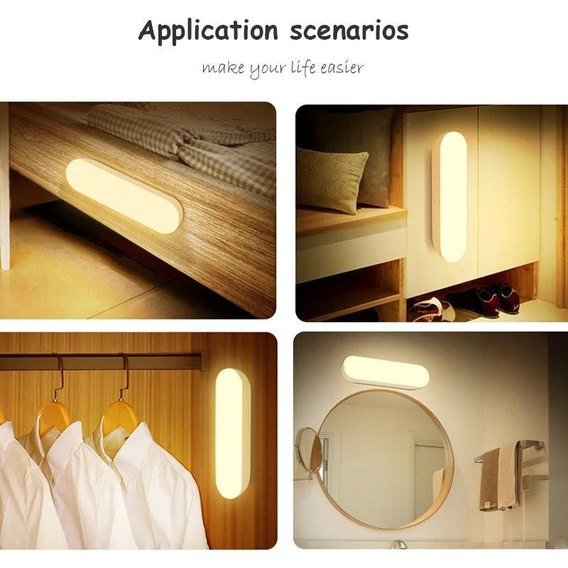 YJMP Super Lighting LED Nachtlicht mit Bewegungssensor, USB wiederaufladbar und magnetisch, gelb - Bild 5