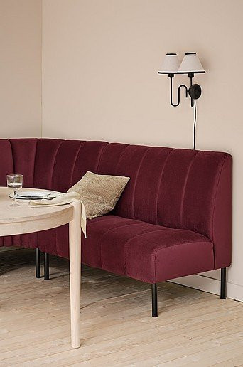 SANTOS Küchensofa 2-Sitzer-Modul von Jotex in Rot mit Stoffbezug - Bild 1