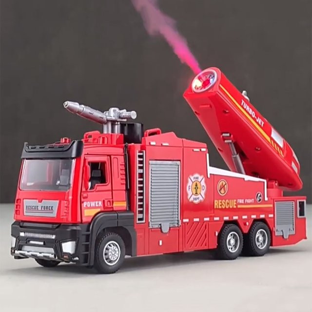 MAKEDA Feuerwehrauto Modell, 1:32, Metall, mit Licht und Sound - Bild 1