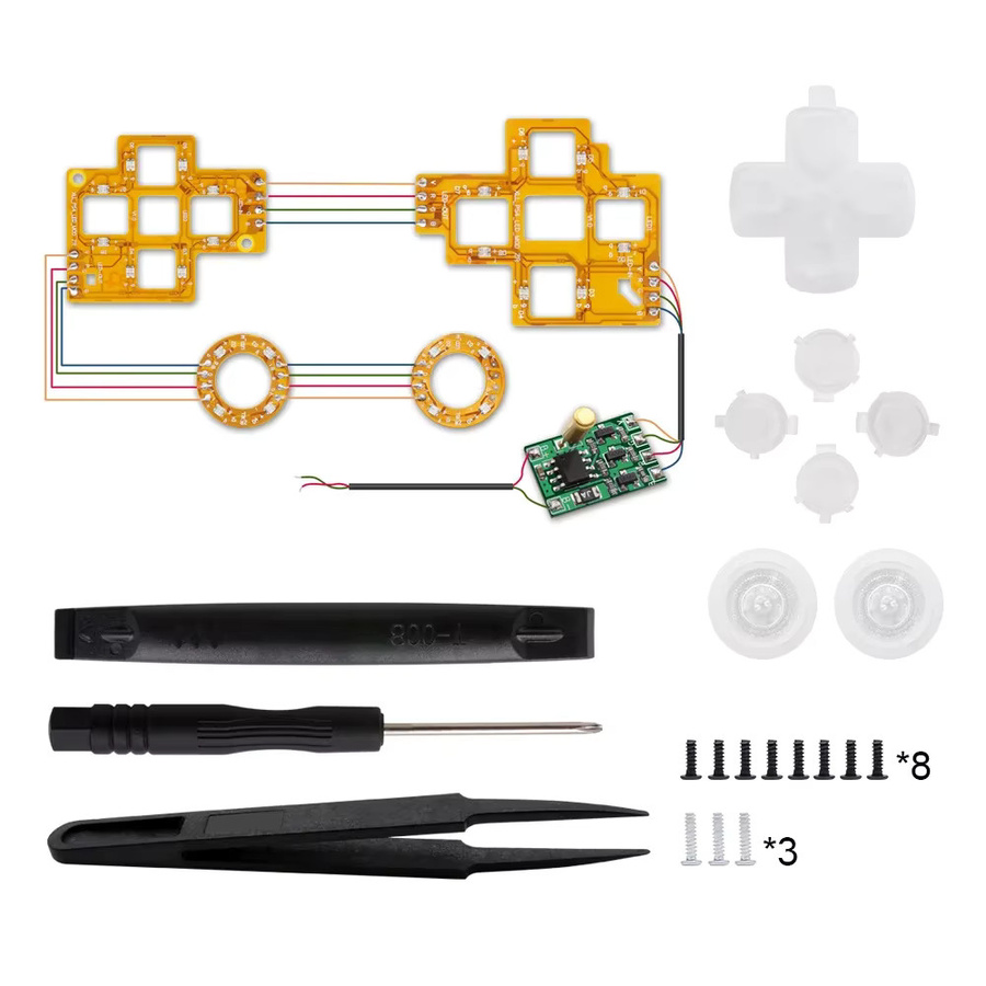 Ren Tian Ge LED DIY Color Light Board Kit für PS5 Controller mit 6 Farben zur Beleuchtung von D-Pad und Tasten - Bild 2
