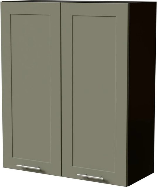 Feldmann-Wohnen Hängeschrank Oslo W4 Küchenschrank in Schwarz und Reed Green Matt mit Soft-Close-Türen, B/T/H: 80 x 32,5 x 96 cm - Bild 1