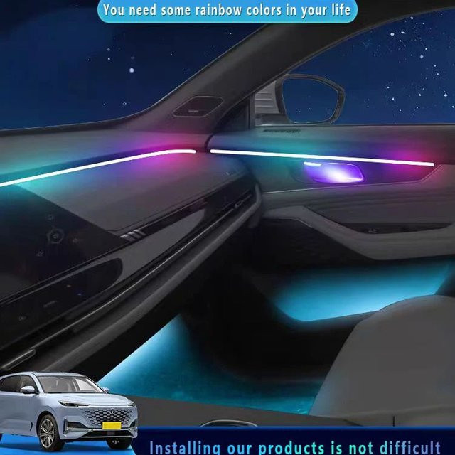 FILIPLI RGB LED Auto-Innenraumbeleuchtung mit 64 Farben und Symphonie-Atmosphärenlicht in Multicolour - Bild 1
