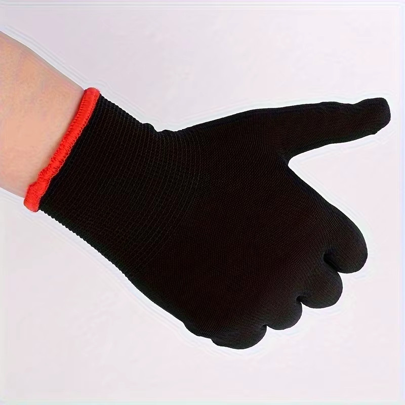 Atmungsaktive Gartenarbeitshandschuhe aus Nylon in Schwarz zum Pflanzen und Ausgraben - Bild 3