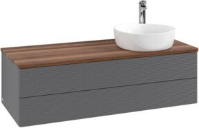 V&B Waschtischunterschrank Antao mit Frontstruktur in Weiß, B/T/H: 120 x 50 x 50 cm - Bild 1