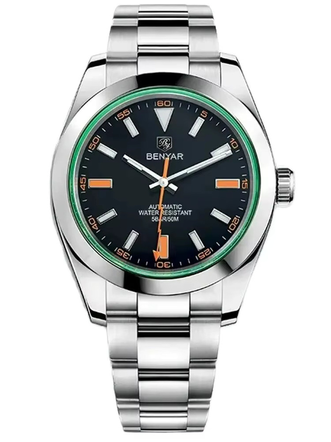 BENYAR Armbanduhr, Automatik, Edelstahl, Schwarz, Herren - Bild 6