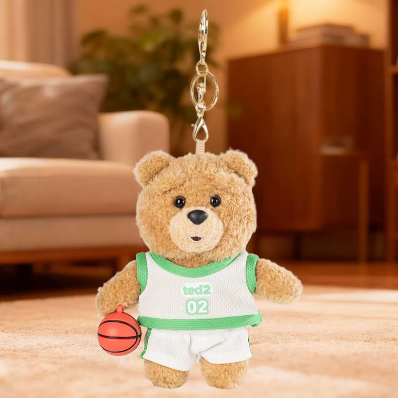 TED2 Basketball-Bär, Plüsch-Schlüsselanhänger, 14cm - Bild 2