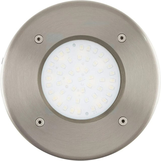 Eglo LED-Bodeneinbauleuchte Lamedo rund, silberfarben, Durchmesser: 10 cm, Tiefe: 6,5 cm - Bild 1