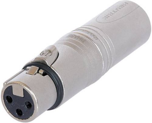Neutrik XLR-Adapter XLR5 männlich auf XLR3 weiblich in Silber - Bild 1