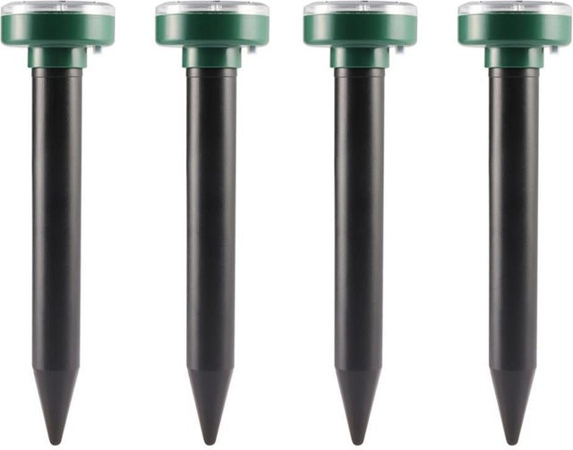 Binchi Garden 4er Set Solar Ultraschall Tierabwehr mit Blitz für Garten und Rasen - Bild 1