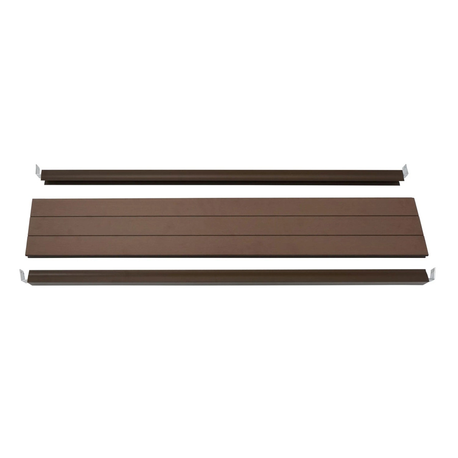 MCW Abschluss-Set für WPC-Sichtschutz Savoie in Braun mit Abschlussprofil Windschutz und WPC-Pfosten Höhe: 90 cm - Bild 2