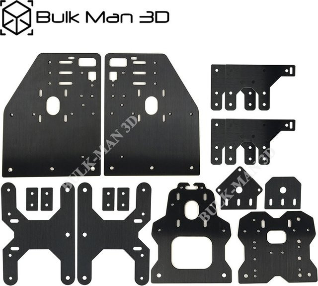 BulkMan 3D OX CNC-Fräser Set aus 6061-T5 Aluminium, 17-teiliges Set für mechanische Bauteile, 6 mm Dicke - Bild 1
