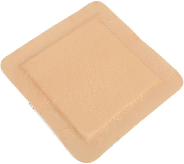Sacrum Silikon Dressing Sacral Dressing Pad Bordered Adhesive, 12.5*12.5cm, beige - Bild 1