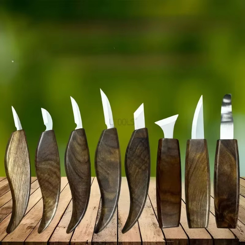 LTOOLS Mini Holzschnitzmesser Set zum Kanten Trimmen und Anfasen in Braun - Bild 3