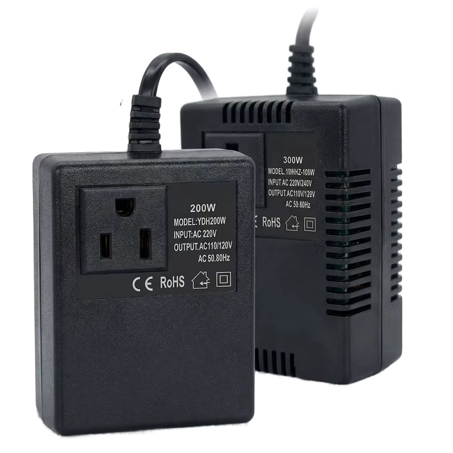 HONGPOE Reise-Steckeradapter Schwarz mit EU- und UK-Stecker als 220/110VAC-Transformator für Elektronikgeräte - Bild 3
