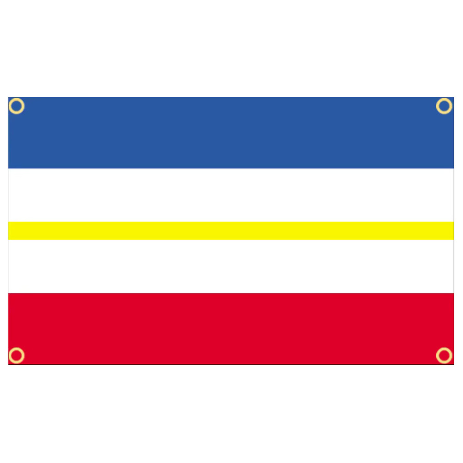 Mecklenburg Vorpommern MV Emblem Flagge aus Polyester als dekorativer Wandteppich, Mehrfarbig, Breite: 91,44 cm, Höhe: 152,4 cm - Bild 3