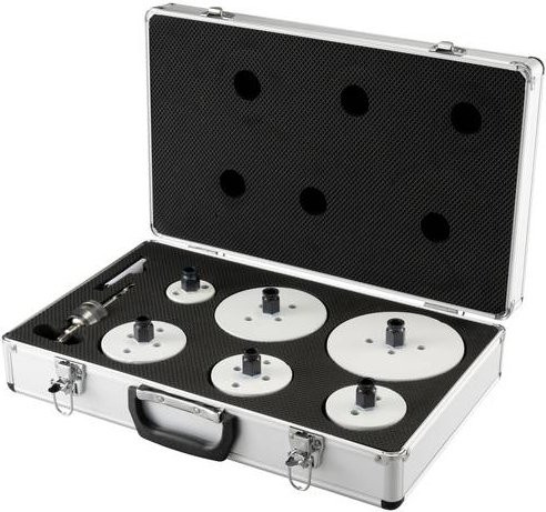 Makita EZYCHANGE Lochsägen-Set universal 8-teilig HSS-BiM in Silber für Holz, Edelstahl und Kunststoff mit einem Durchmesser von 51 bis 133 mm und einer Schnitttiefe von 44 mm - Bild 1