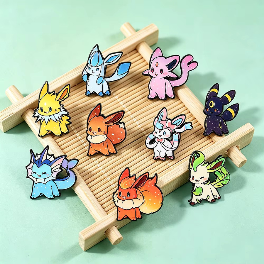 Bandai Pokémon Eevee Flareon Emaille-Pins, 9-teiliges Set - Bild 3
