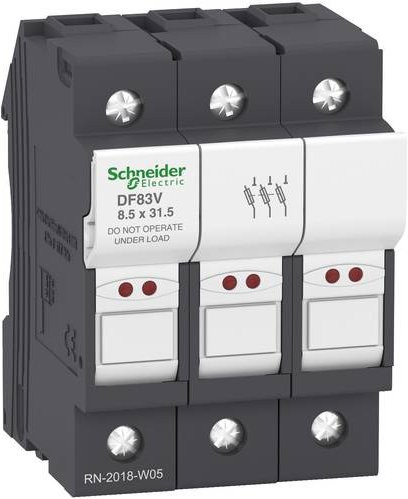 Schneider Electric DF83V Sicherungshalter, 4 Stück, grau - Bild 1
