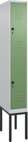 C+P Doppelstock-Spind Classic PLUS mit 1 Abteil und Sicherheits-Drehriegel in Resedagrün, H x B x T: 212,0 x 30,0 x 50,0 cm - Bild 1