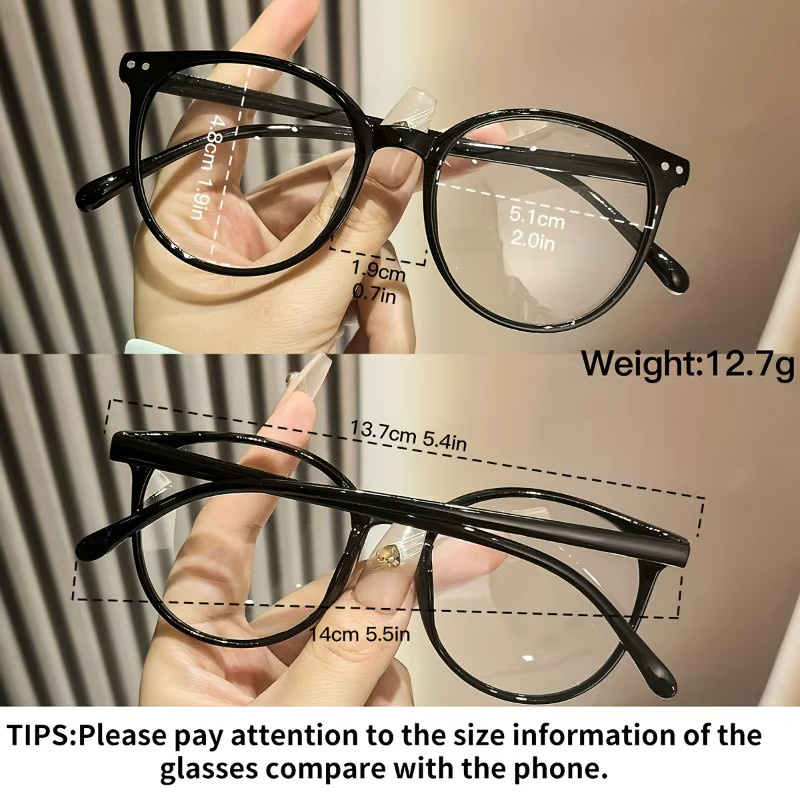 BMAD Korrektionsbrille, Rund, Vollrand, Kunststoff, Unisex, Transparent, Black - Bild 2