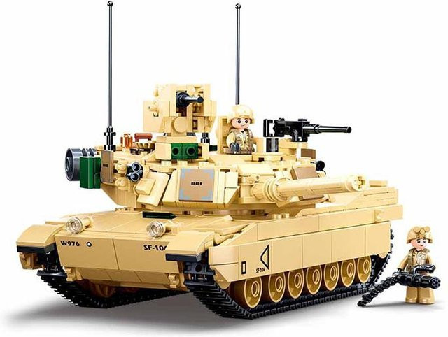 Sluban Neue Weltkriege II Militär USA Abrams M1A2 Kampfpanzer Bausteine - Bild 1