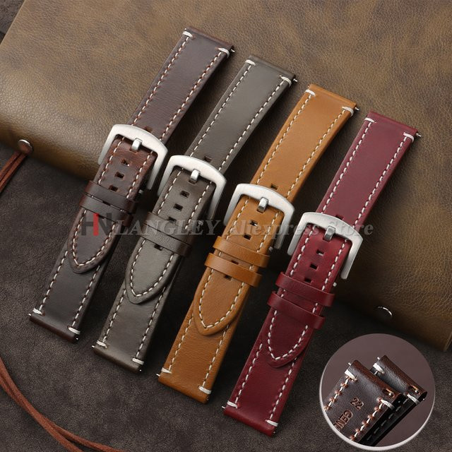 Uhrenarmband Echtleder, Vintage, Braun, Unisex - Bild 1
