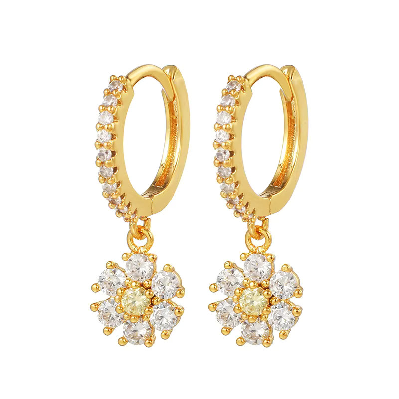 Yuedane Creolen Edelstahl, Gold, Zirkonia, Damen - Bild 2