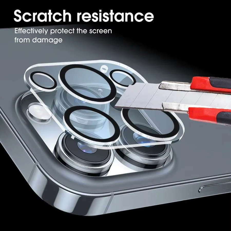 HD Rückkamera-Schutzglas für Apple iPhone 13 14 15 16 Pro Max, transparent, kratzfeste Glasfolie - Bild 3