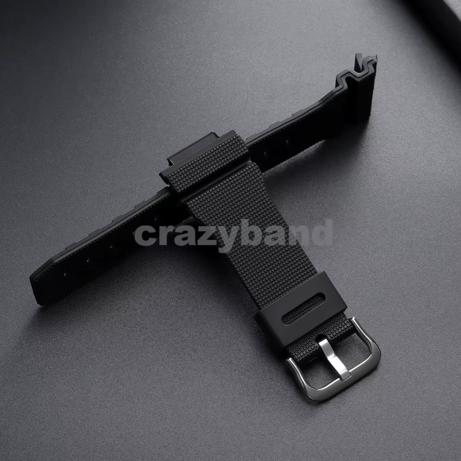 Crazyband Uhrenarmband Silikon, Schwarz, Herren, 16 mm - Bild 3