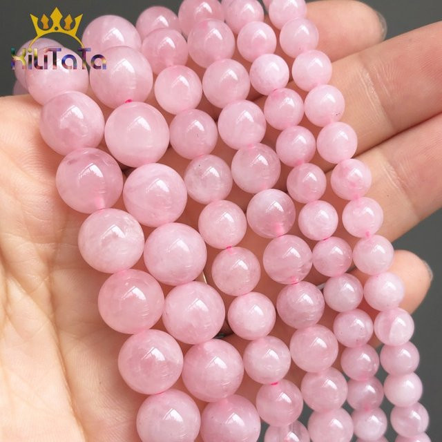 xilitata Perlen, Rosa Quarz, Madagaskar, 15'' - Bild 1