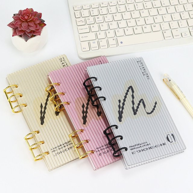 Coliky A6 Acryl Lose Blatt Binder Abdeckung Gold für Journal und Planer - Bild 1