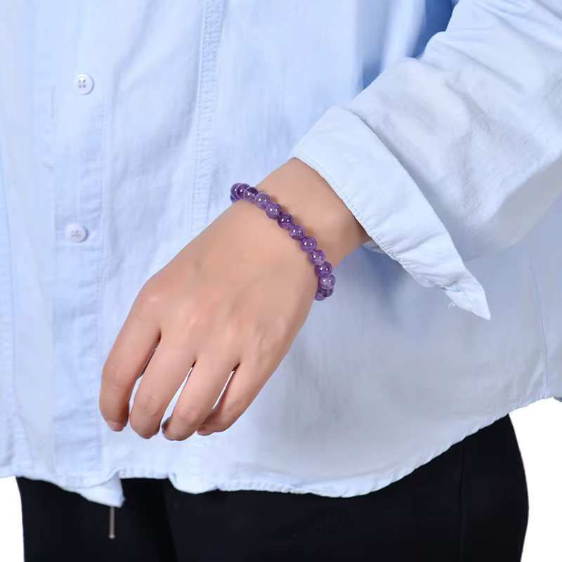Armband Naturstein Perlen, Apatit, Amethyst, Karneol, Tigerauge, Unisex - Bild 2