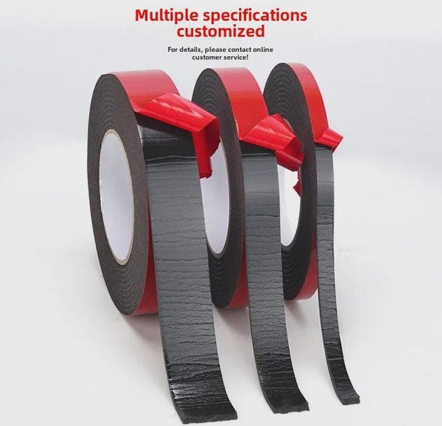 VividTrove Doppelseitiges PE-Schaum Klebeband Schwarz, wasserdicht und hochviskos für Autodekoration, Breite: 100 mm, Höhe: 3 mm, Länge: 4 m - Bild 1