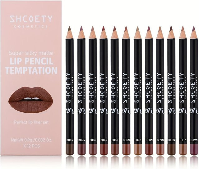 OTRESS Lip Liner Set, Nude, 12 Stück, Matt - Bild 1