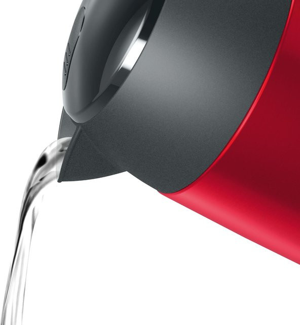Bosch DesignLine Wasserkocher TWK3P424 in Grau-Rot mit 1,7 l Fassungsvermögen und 2400 W Leistung - Bild 2