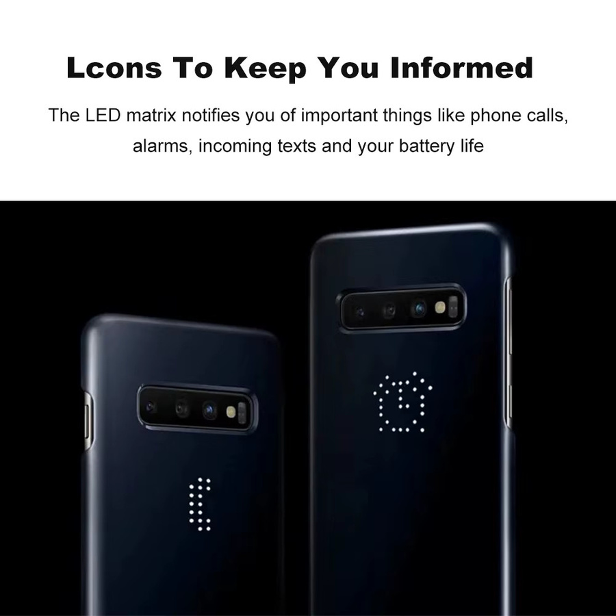 Samsung Galaxy S10 Clear View Cover Schutzhülle mit LED für SM-G9730 in Schwarz und Transparent - Bild 4