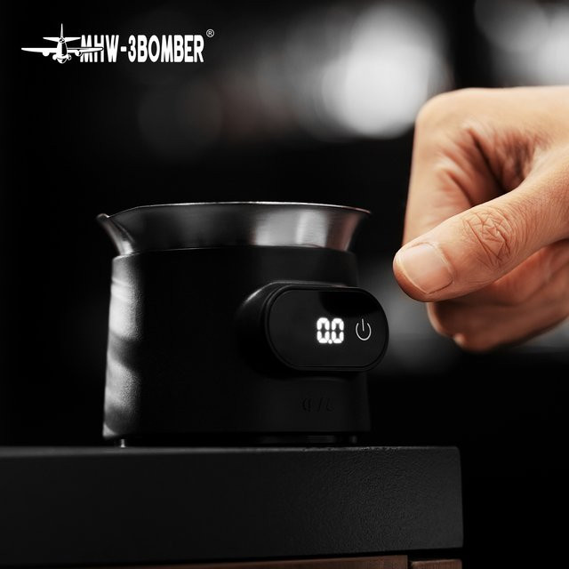 MHW-3BOMBER ESP Espressowaage Schwarz – Hochpräzise digitale Kaffeewaage mit LED-Display, 200 g Kapazität und 0,1 g Genauigkeit - Bild 1