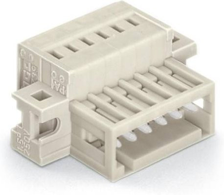 WAGO Stiftleiste 2140 Standard, Rastermaß 3.50 mm, 50 Stück, grau/beige - Bild 1