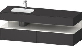 Duravit Einbauwaschtisch-Möbel-Set Qatego in Grau, B/T/H: 160 x 50 x 60 cm - Bild 1