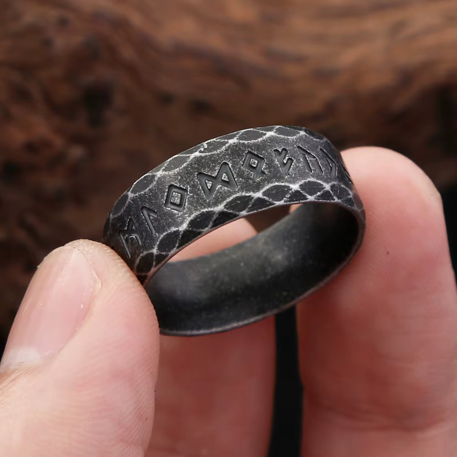NORTHMAN Ring Edelstahl, Silber, Vintage, Unisex - Bild 2