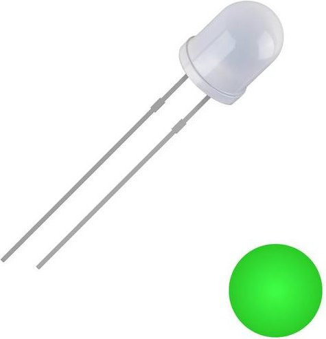 Quadrios 2111O163 LED Grün Rund 3mm 2500 mcd 30° 20mA 3V Transparent - Bild 1
