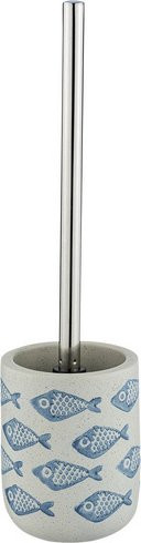 Wenko WC-Garnitur Aquamarin aus Keramik in Beige handbemalt - Bild 1