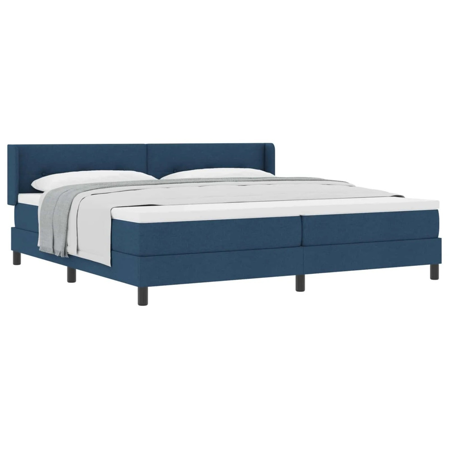 vidaXL Boxspringbett mit Matratze Blau B/T/H: 200 x 200 x 280 cm - Bild 2