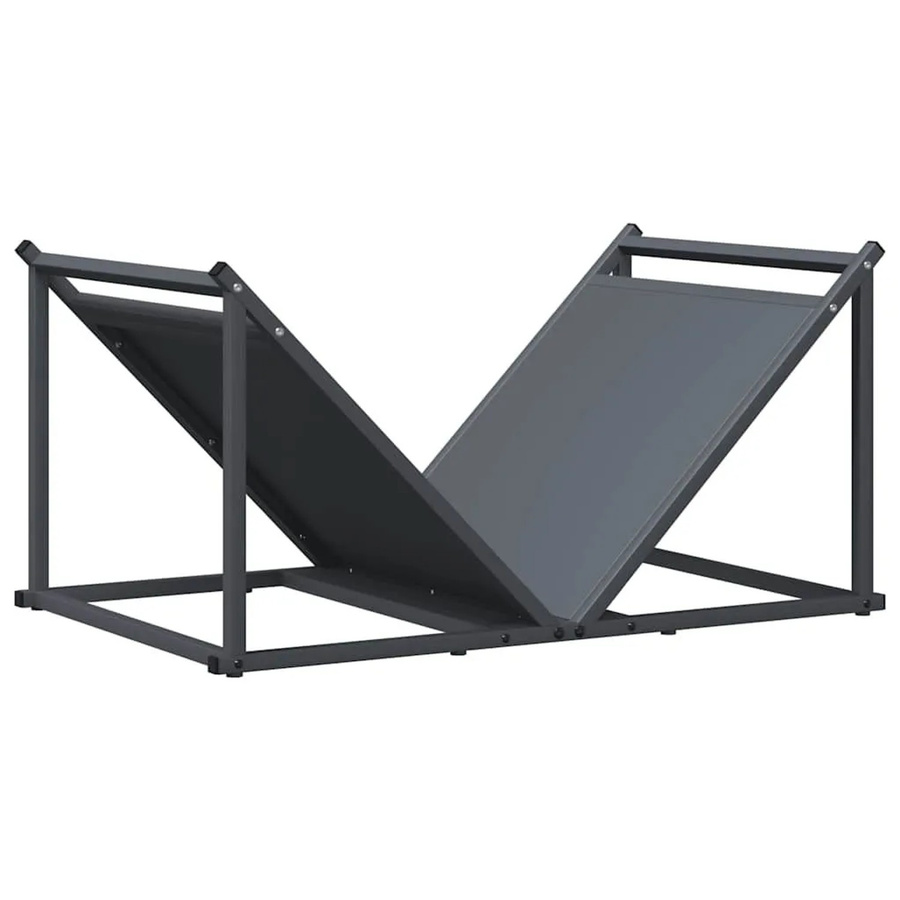 vidaXL Brennholzregal aus kaltgewalztem Stahl in Anthrazit, B/T/H: 70 x 43 x 34,5 cm - Bild 2