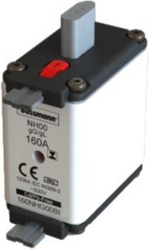Eaton NH-Sicherung 160NHG00BI mit mechanischer Sicherungsanzeige, Größe 00, 160A, 500V, 3 Stück, Weiß - Bild 1