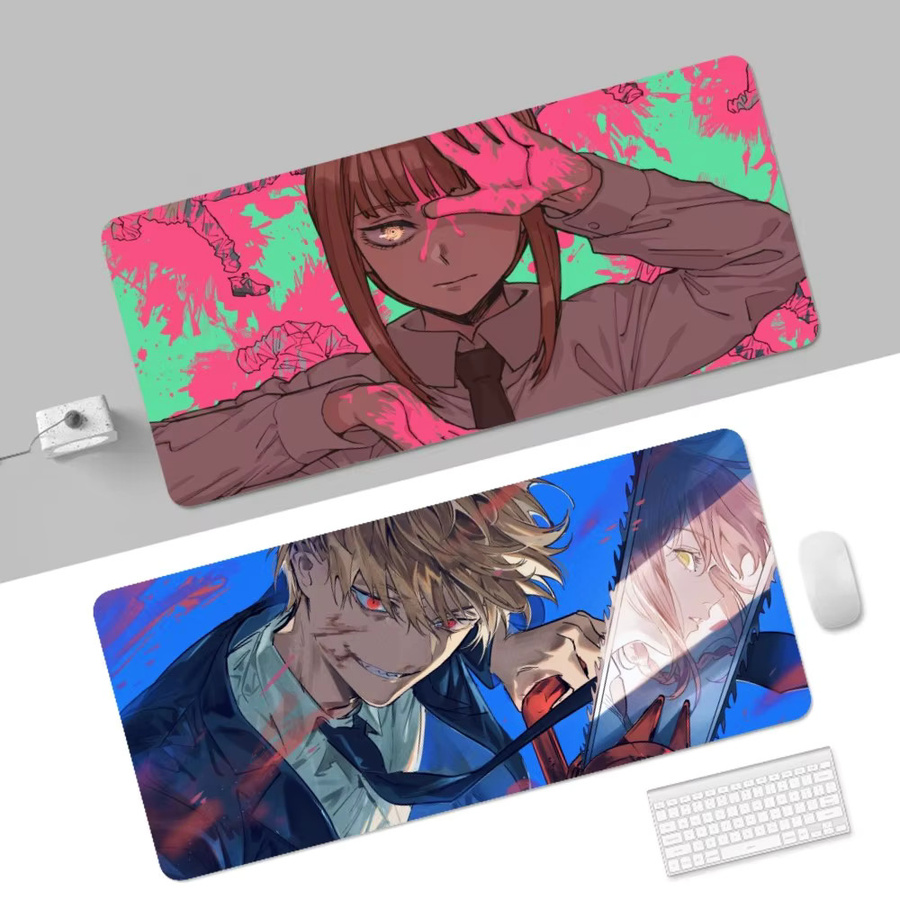 Gaming Mousepad mit Kettensäge Motiv in Multicolor für PC und Schreibtisch - Bild 1